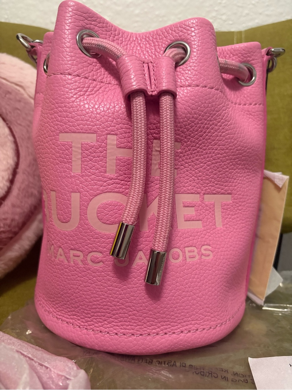 Marc Jacobs Pink Drawstring Bucket Bag - Picture 7 of 15